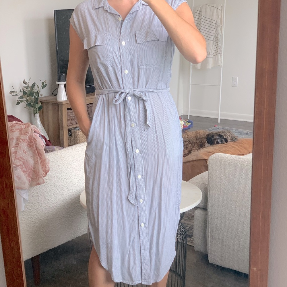 Striped Button down dress or coverup